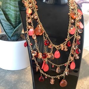 Multi strand beaded necklace